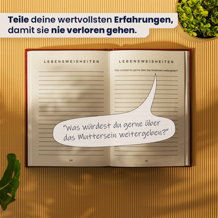 Buch Mama, bitte erzähl mir deine Geschichte Erinnerungsbuch Geschenk