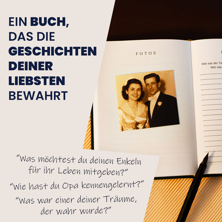 Buch Oma, bitte erzähl mir deine Geschichte Erinnerungsbuch Geschenk