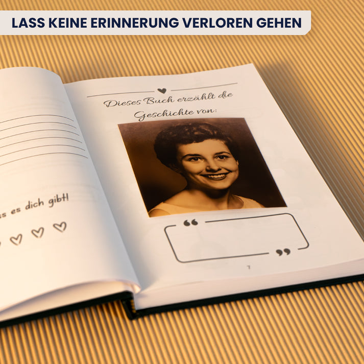 Buch Oma, bitte erzähl mir deine Geschichte Erinnerungsbuch Geschenk